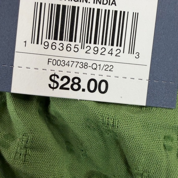 NWT Women's Universal Thread XXL Green Floral Puff Sleeve - Picture 5 of 7